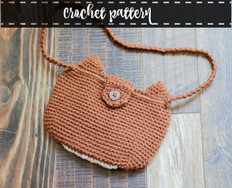 Woodland Owl Bag or Pencil Case crochet pattern listing photo by YarrrnIt