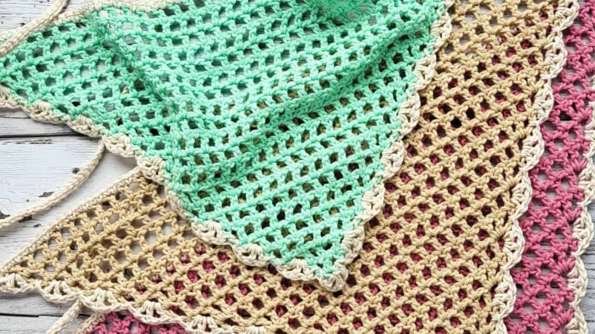 Summer Lace Bandana crochet design by Carmen Heffernan / Annie Design Crochet