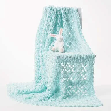 Airy crochet baby blanket tutorial for beginners
