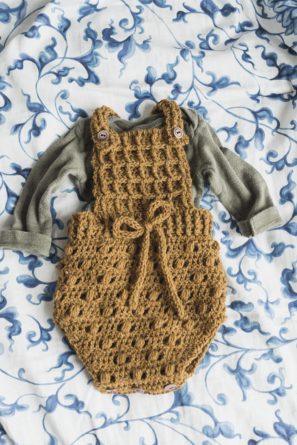 Butterscotch Onesie crochet design by Megmade with Love
