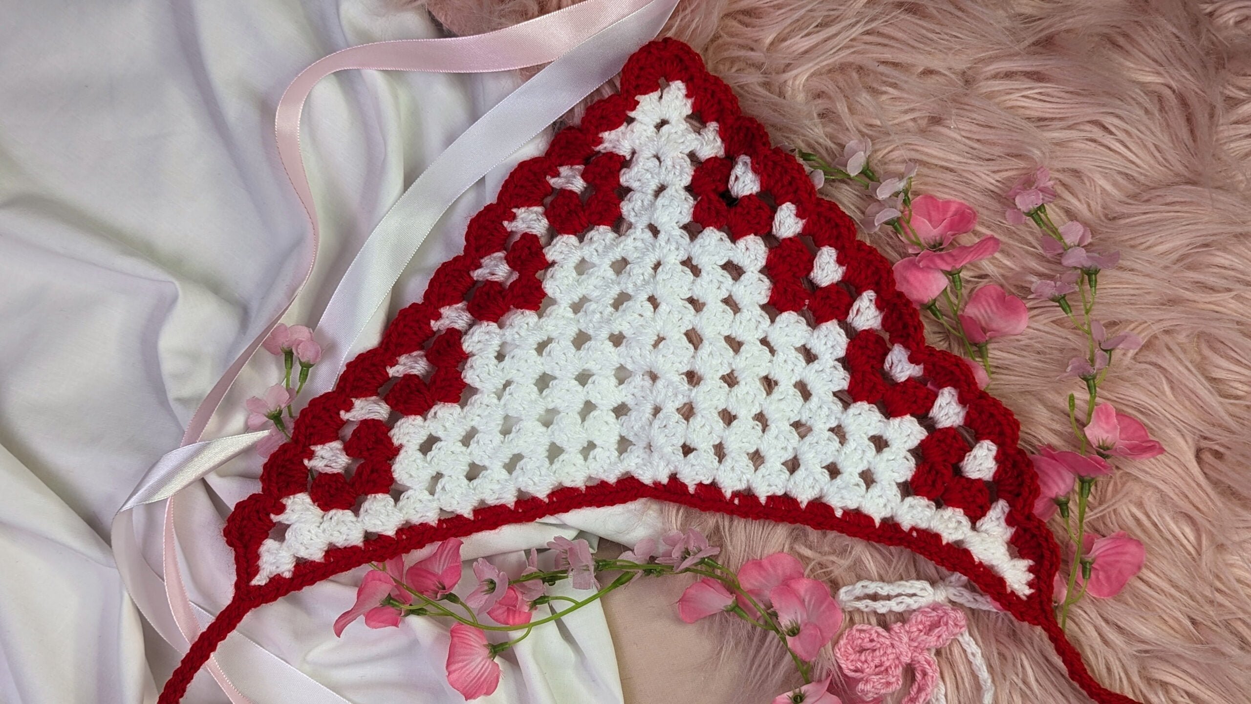 Sweetheart Crochet Bandana crochet design by Madefully Crochet