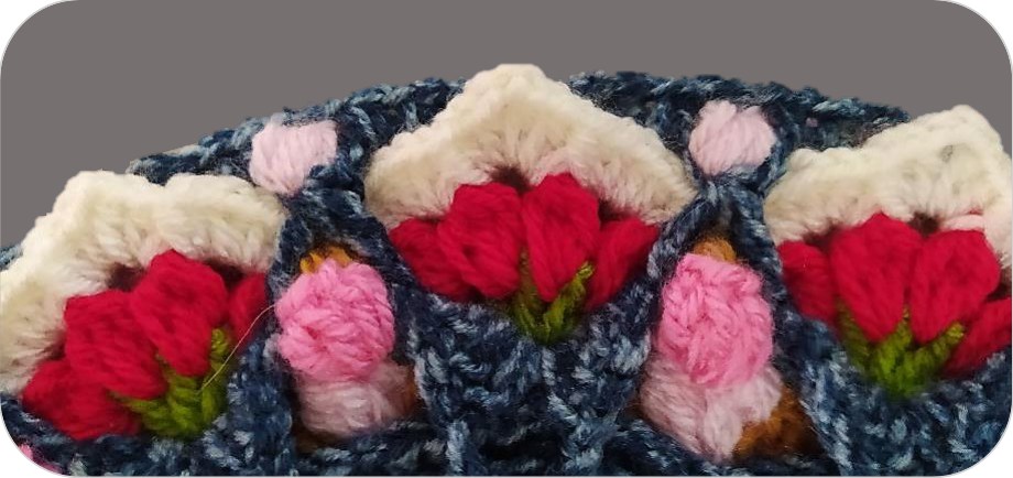 Joining the outer round to the existing floral fan