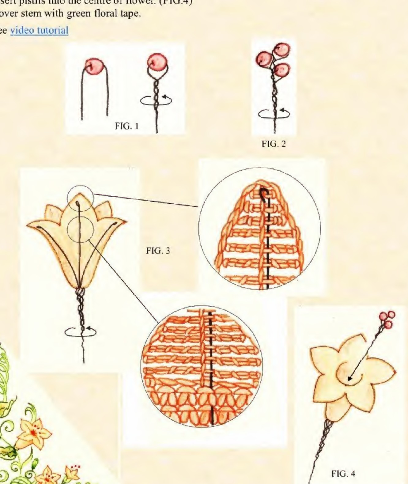 Original assembly drawings for the five-petal orange bellflower