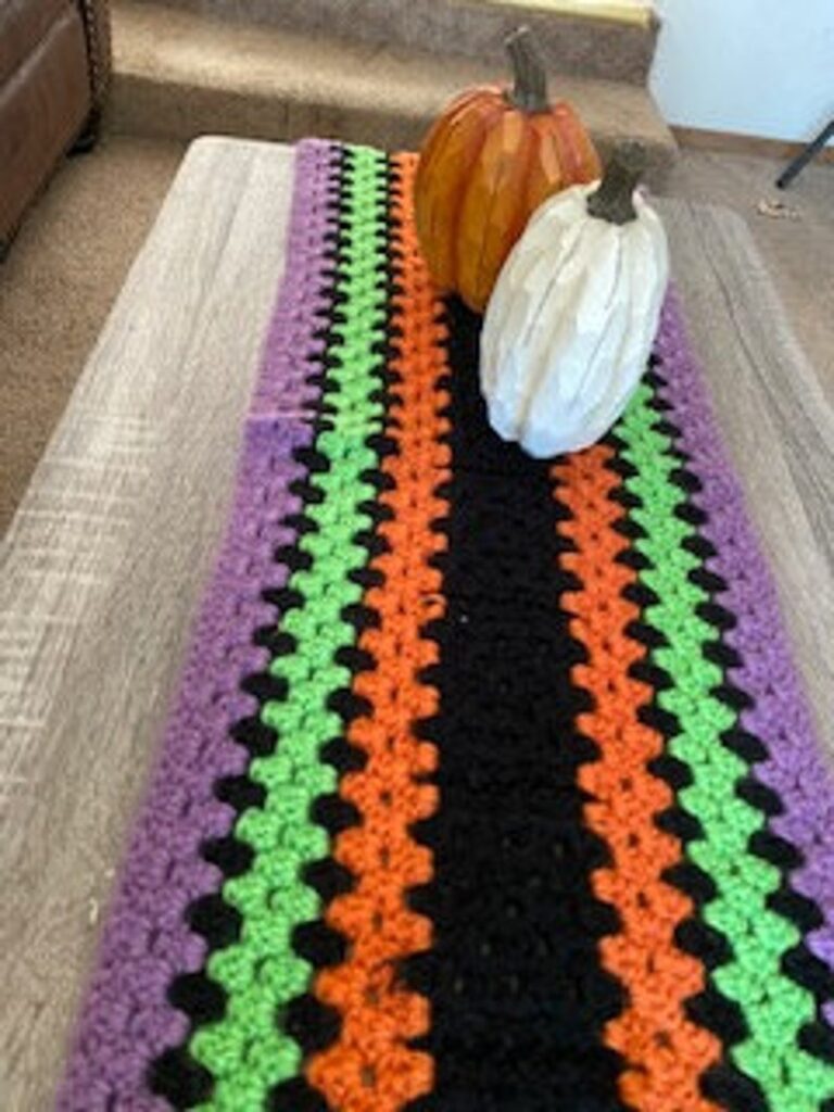 Halloween Granny Table Runner crochet design by astrojcreations
