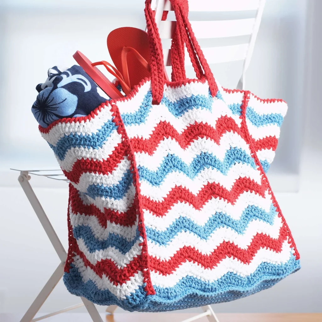 Independence Day themed beach bag pattern for summer fun