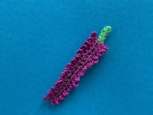 Flat purple lavender crochet applique by Kerri's Crochet