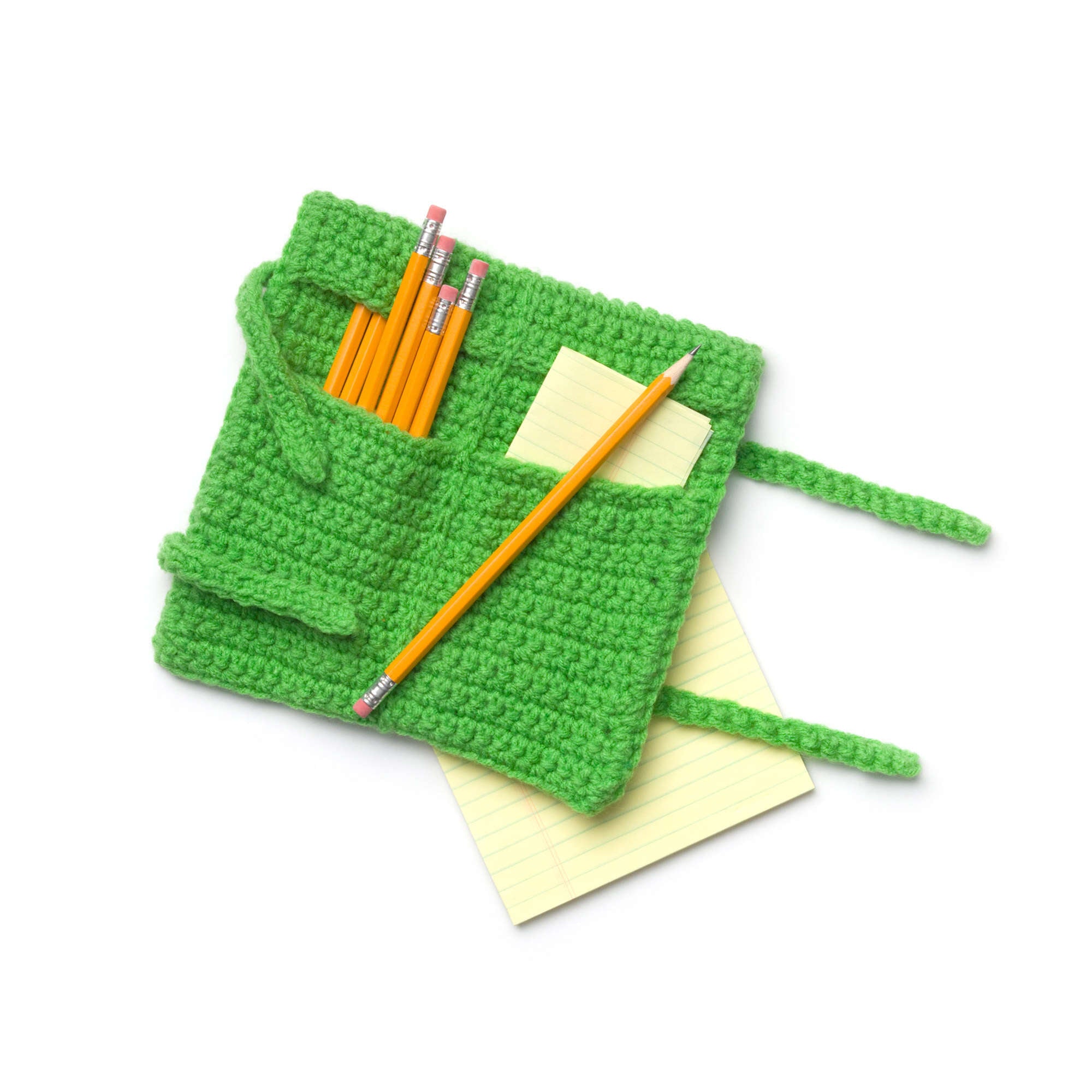 Roll-Up Pencil Case crochet design by Kim Kotary / Red Heart