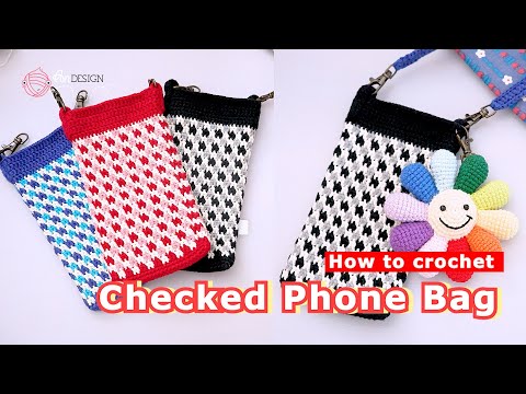 Checker Phone Bag with a Detachable Strap crochet design by AnDesign_Craft