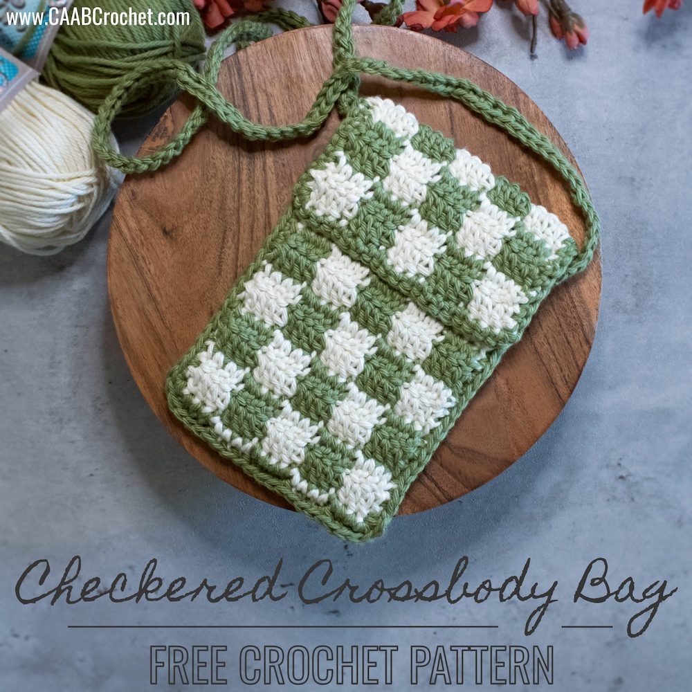 Checkered Crossbody Bag crochet design by CAAB Crochet