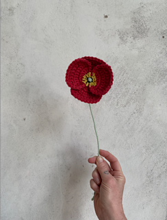 Poppy Flower crochet design by Gilly Seagrave – EKA