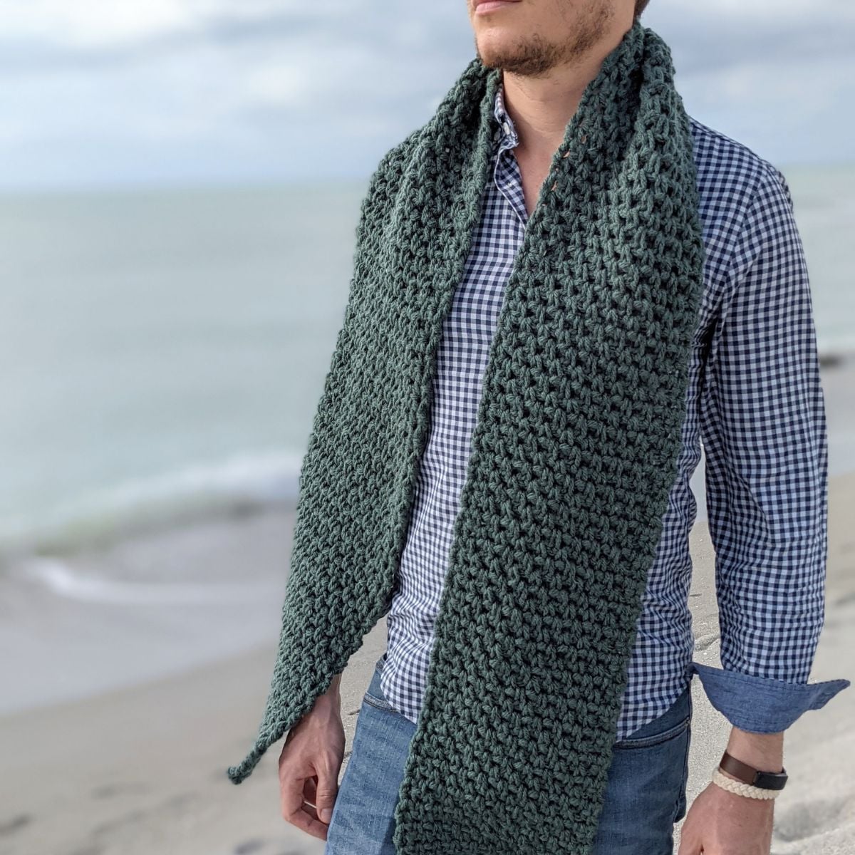 Classic Men’s Scarf crochet design by Jewels and Jones