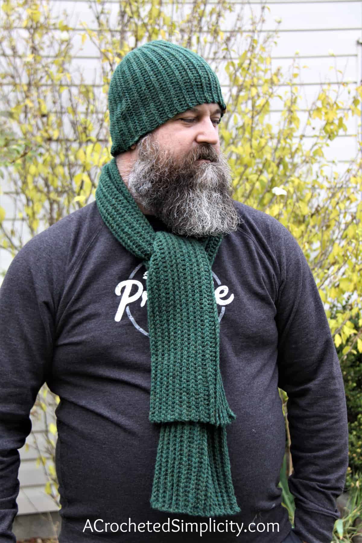Reversible Basic Ribbed Scarf crochet design by A Crocheted Simplicity